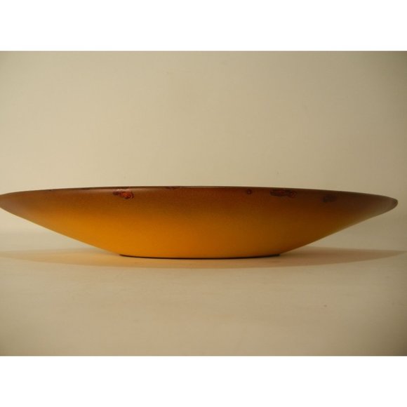 Ceramic tropical leaf fruit dish,  candle dish, hand made and painted in Peru - Picture 3 of 7